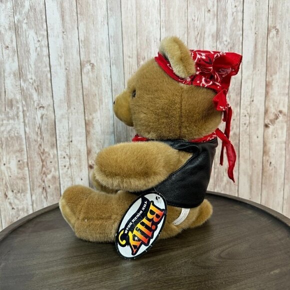 Vintage Billy The Biker Bear in Wilsons Leather Vest Limited Edition Plush toy - Picture 6 of 13